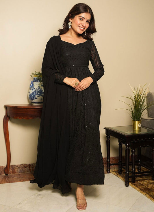 Archive Chikankari Work 316703 Black T6793