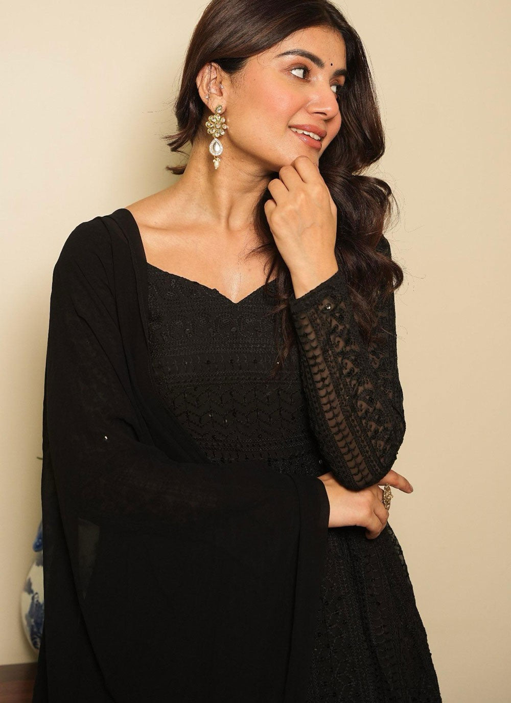 Archive Chikankari Work 316703 Black T6793