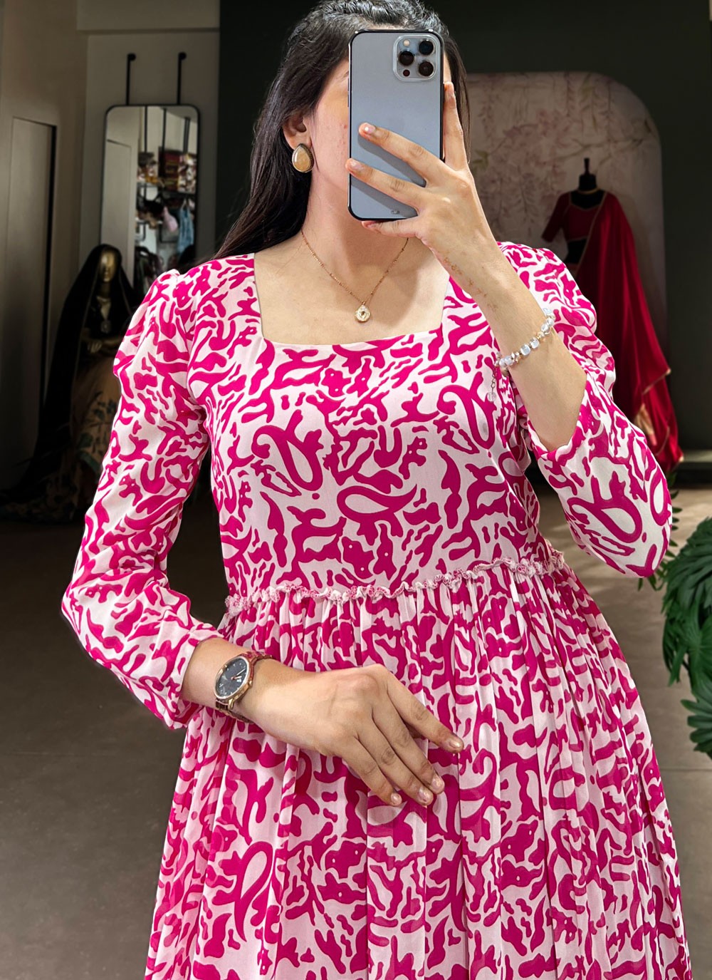 Printed Georgette Gown - G1791