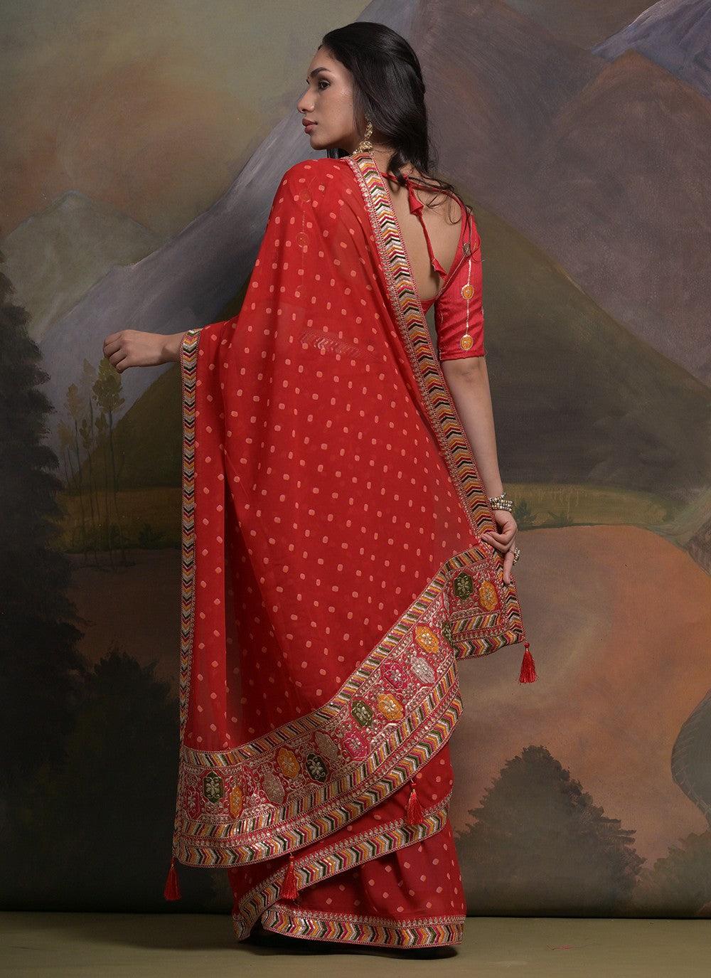 Trendy Cord Georgette Saree - S5213