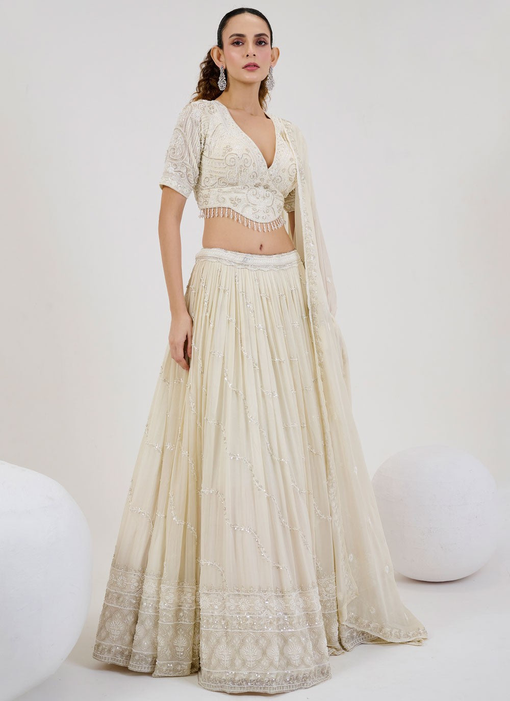 Embroidered Net Readymade Lehenga Choli - L2831