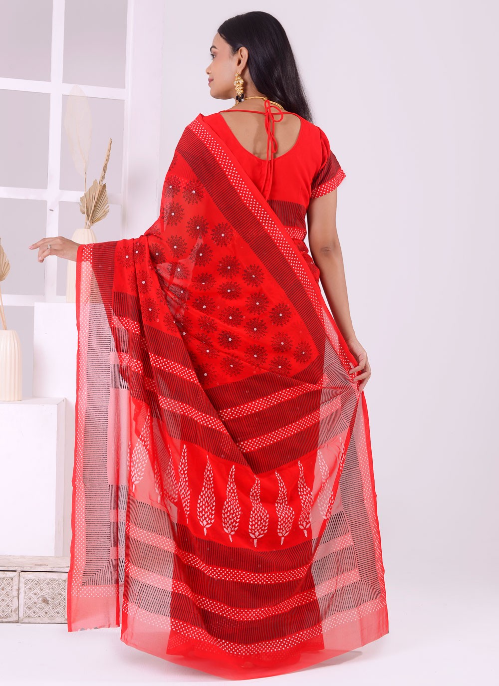 Classic Border Work Georgette Saree - S7887