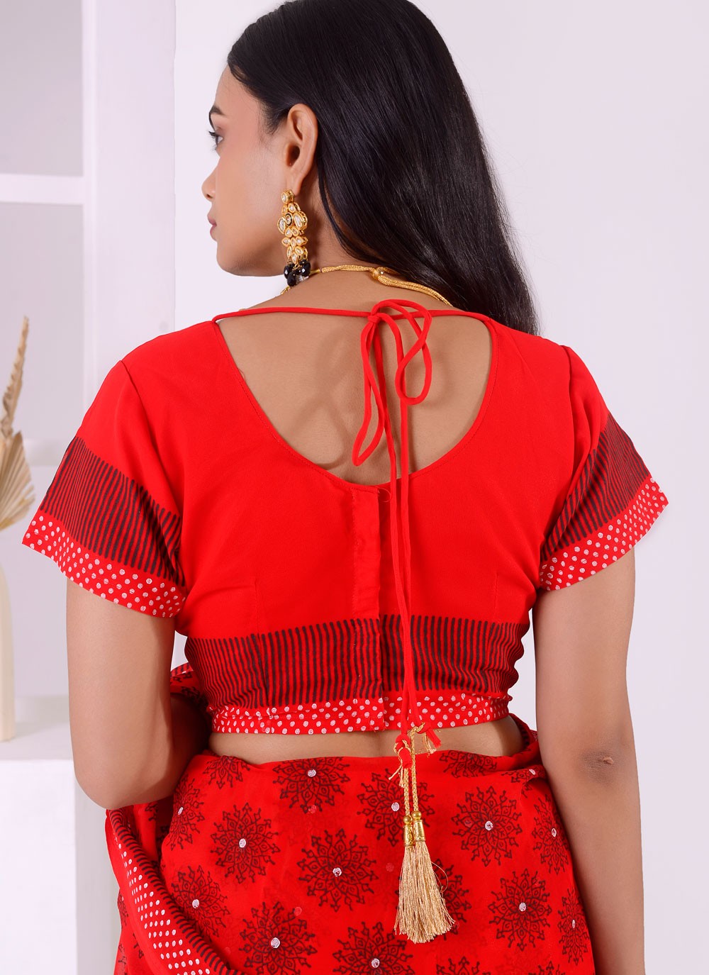 Classic Border Work Georgette Saree - S7887