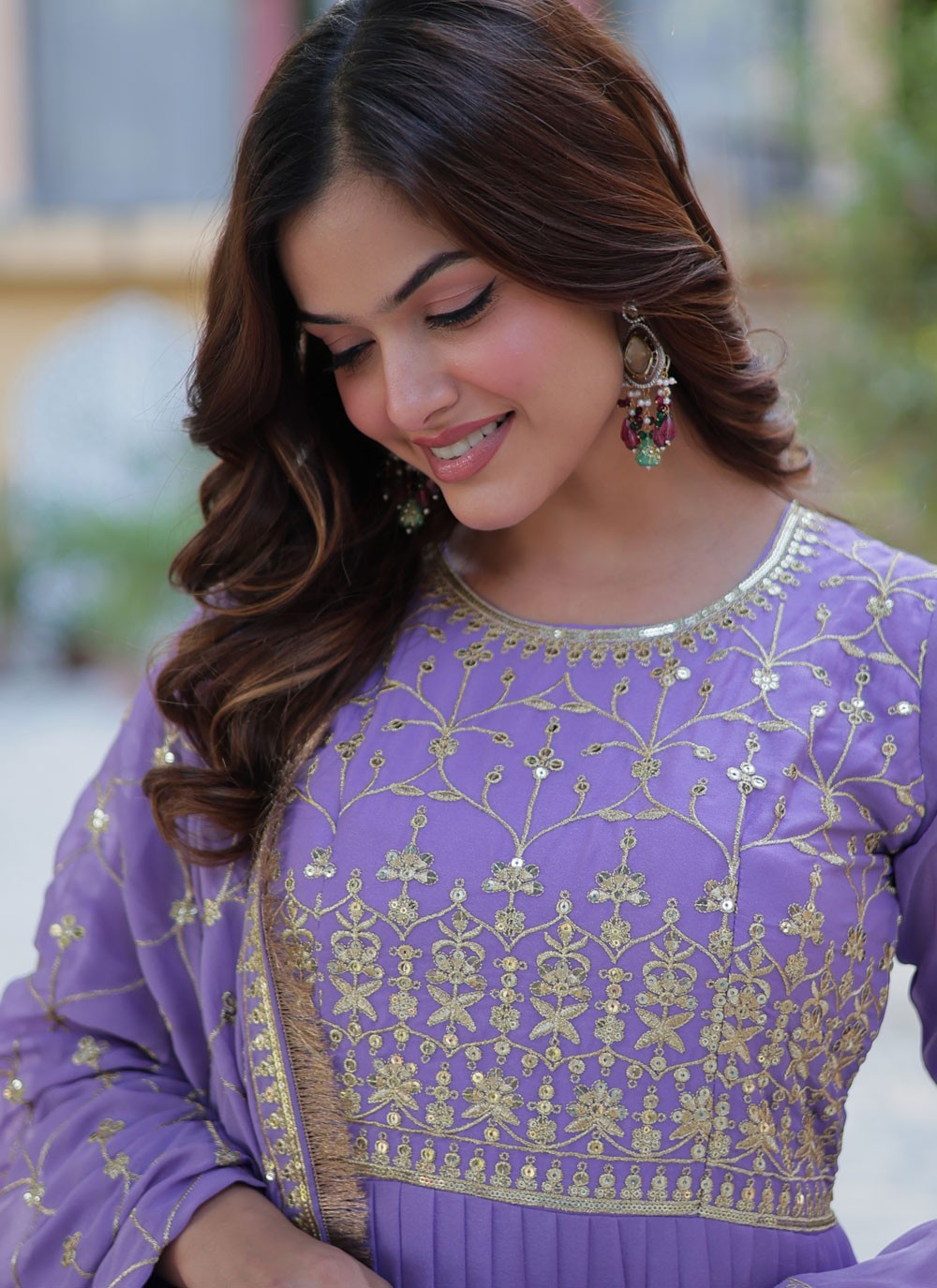 Embroidered Georgette Gown - G1929