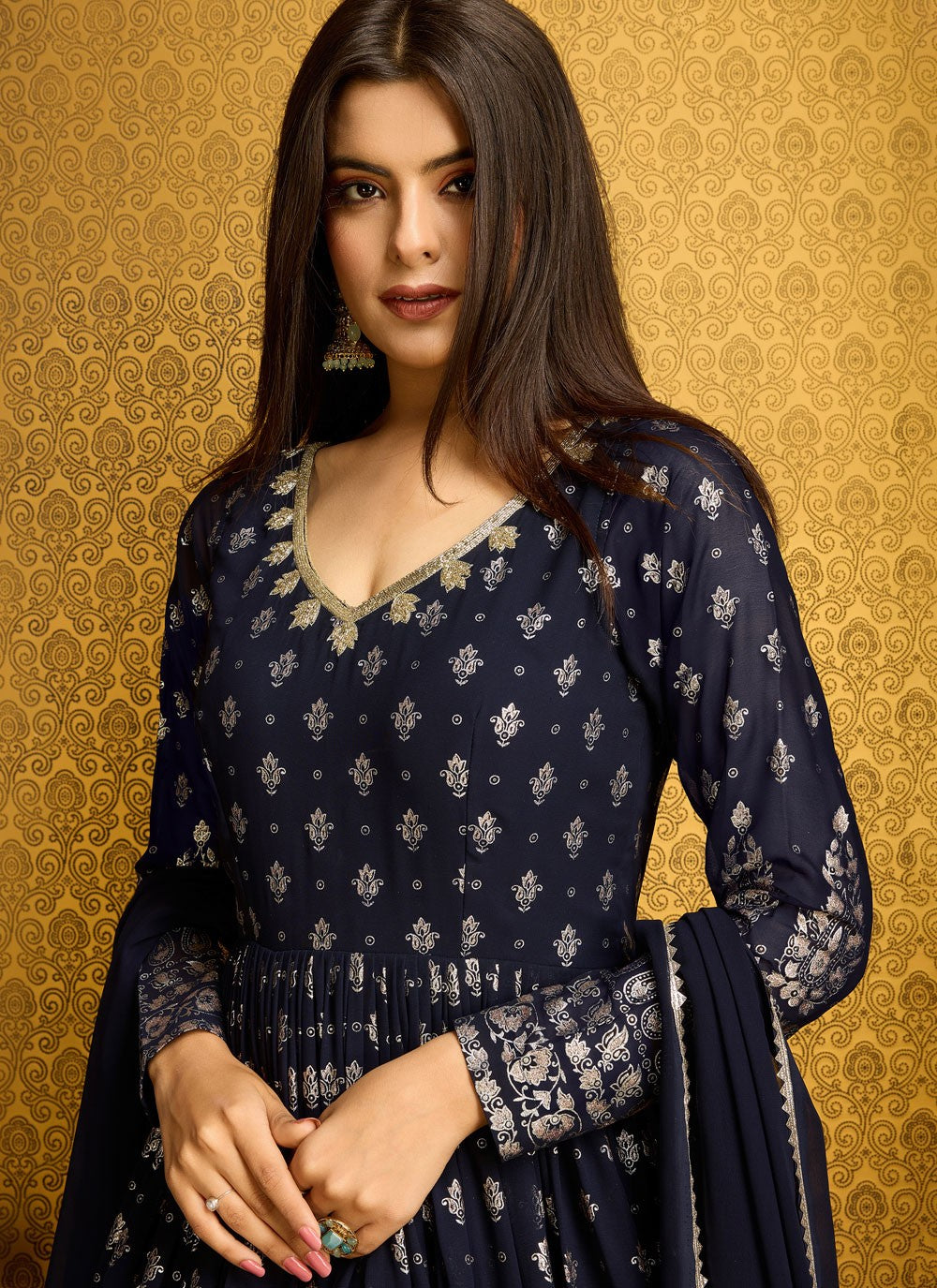 Faux Georgette Gown - G1323