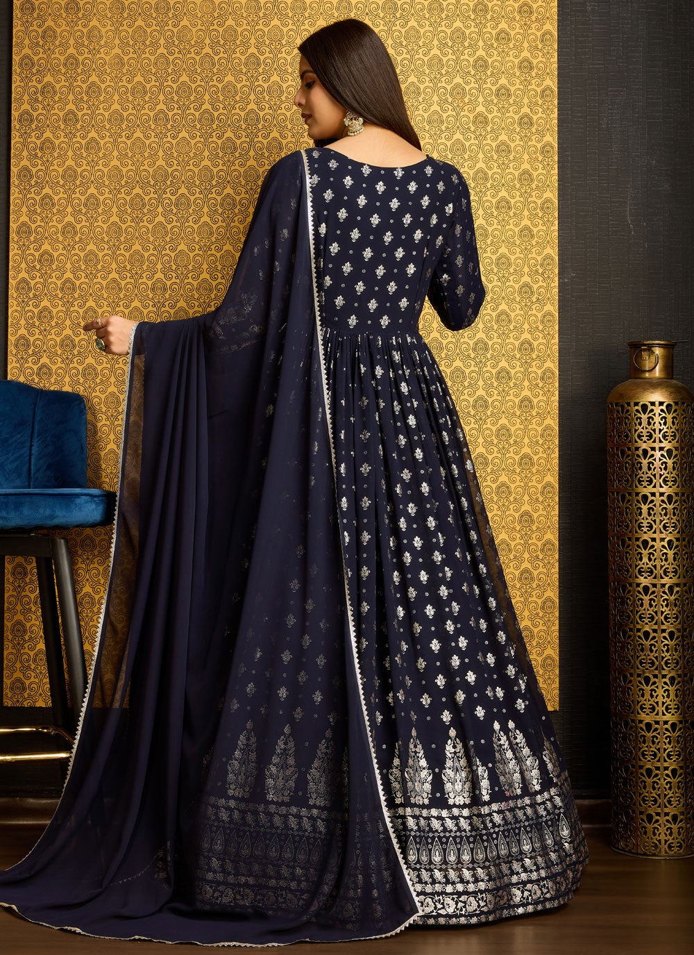 Faux Georgette Gown - G1323