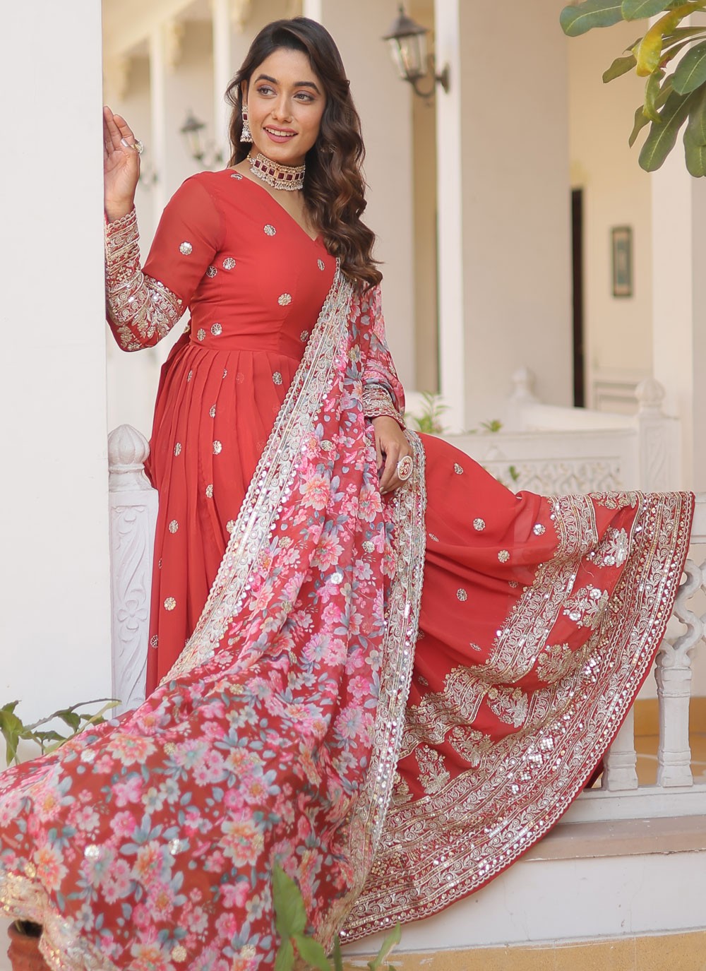 Faux Georgette Gown - G1288