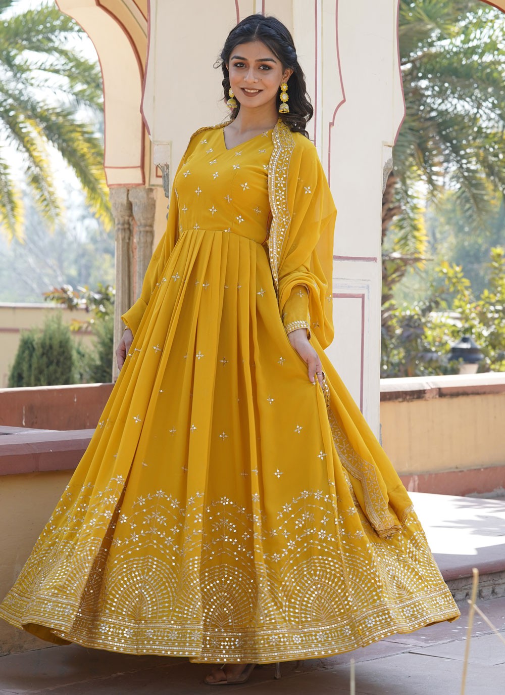 Faux Georgette Gown - G1366