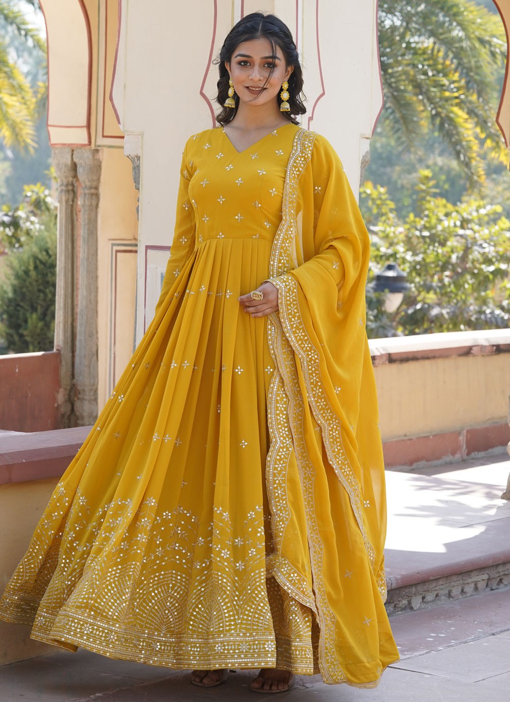 Faux Georgette Gown - G1366