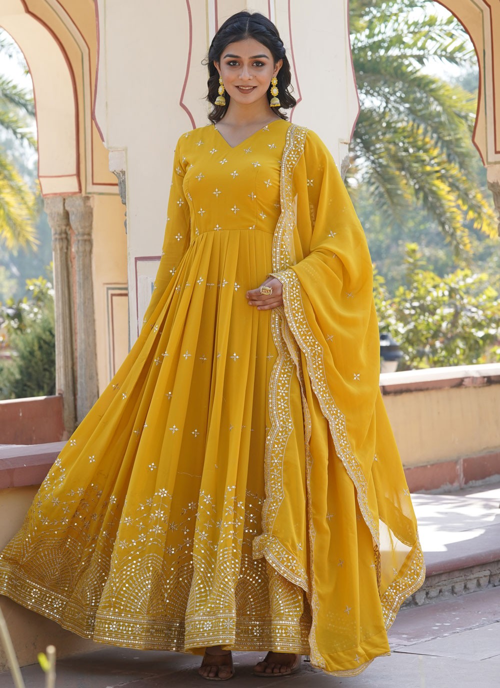 Faux Georgette Gown - G1366