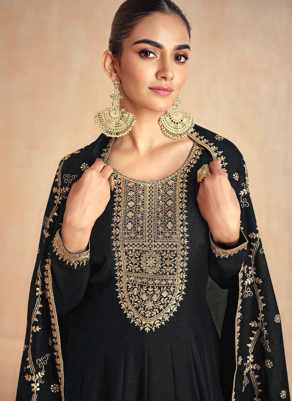 Embroidered Silk Gown - G1882