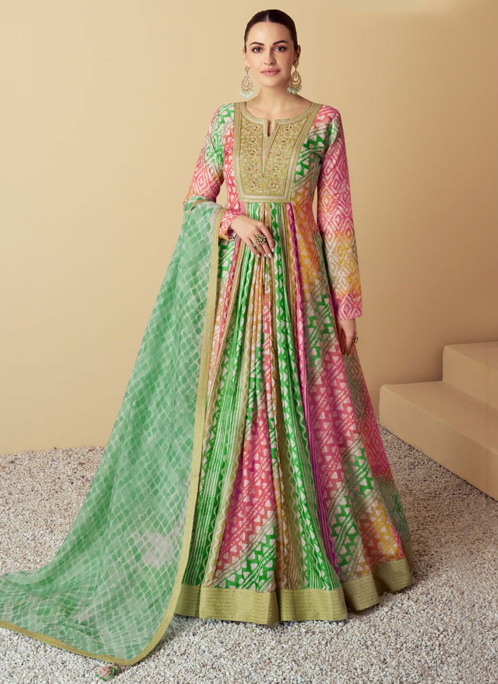 Embroidered Muslin Gown - G1797