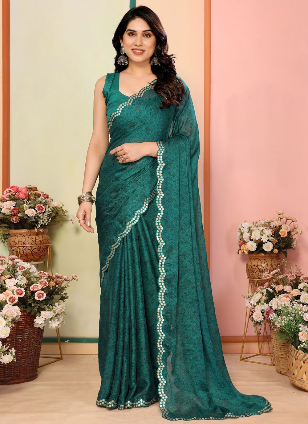 Classic Printed Georgette Saree - S9413