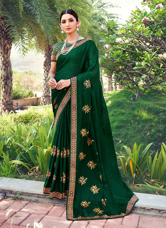 Classic Printed Silk Saree - S3197