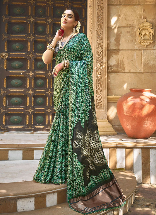 Classic Hand Embroidery Silk Saree - S7234
