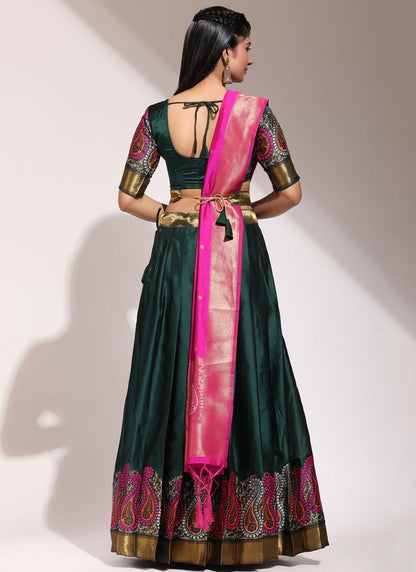 Printed Silk A - Line Lehenga - L2458