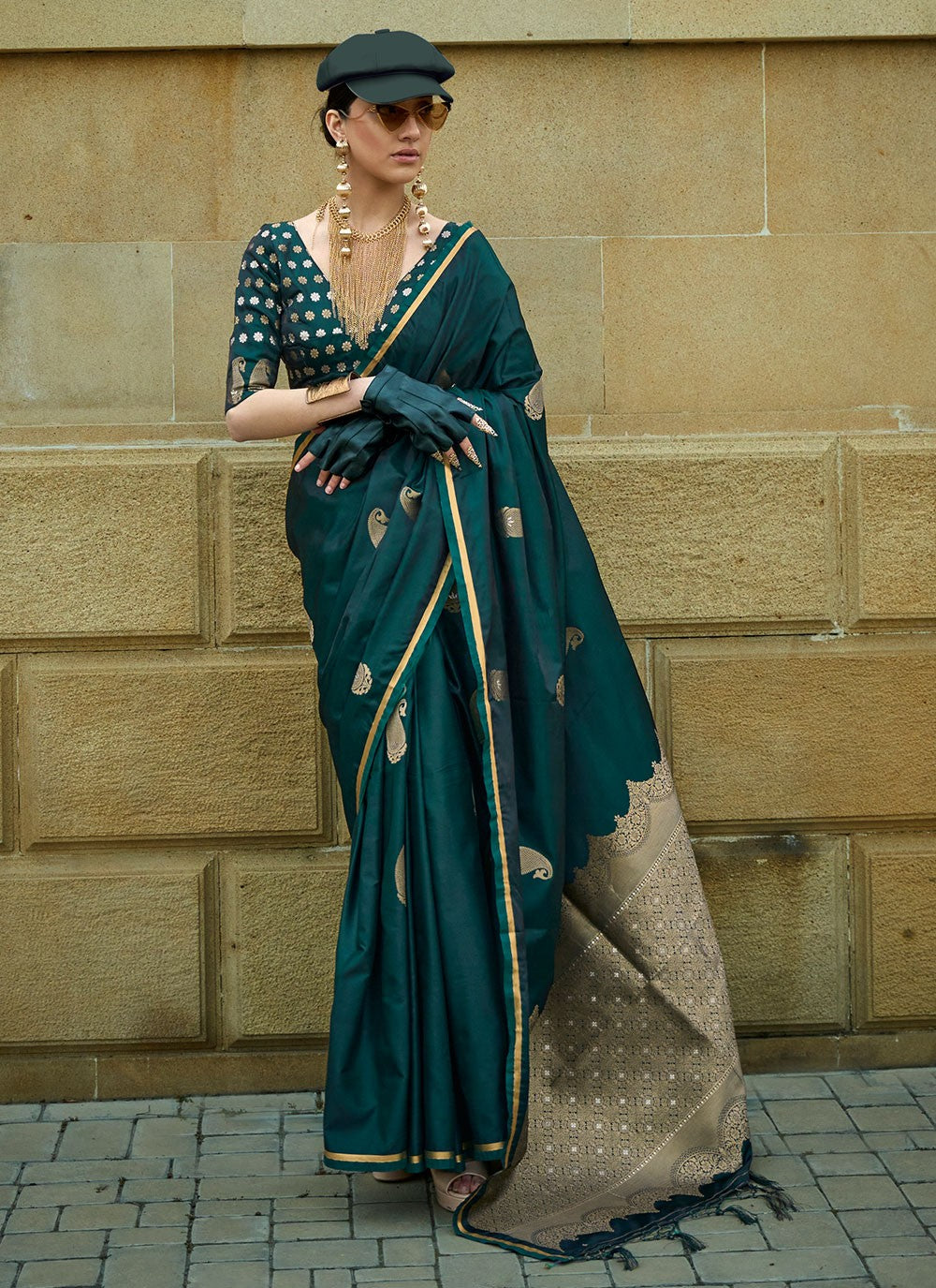 Contemporary Woven Satin Saree - S5971