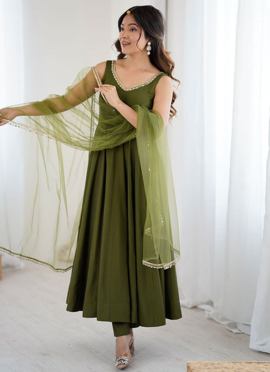Anarkali Lace Green T8306