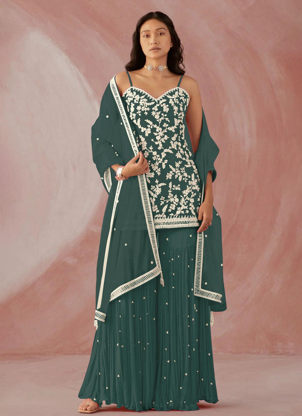 Faux Georgette Salwar Suit - T1526