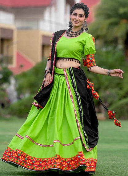 Lace Cotton Readymade Lehenga Choli - L2477