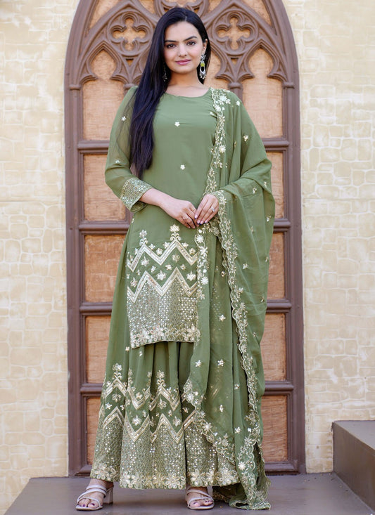 Archive Embroidered, Sequins, Zari 316823 Green T6840