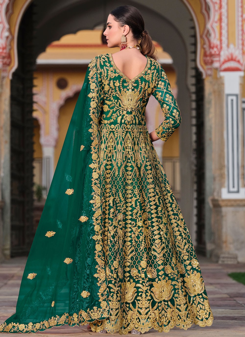 Salwar Suit Cord Green Net T5326