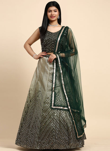Cord Organza Readymade Lehenga Choli - L2609