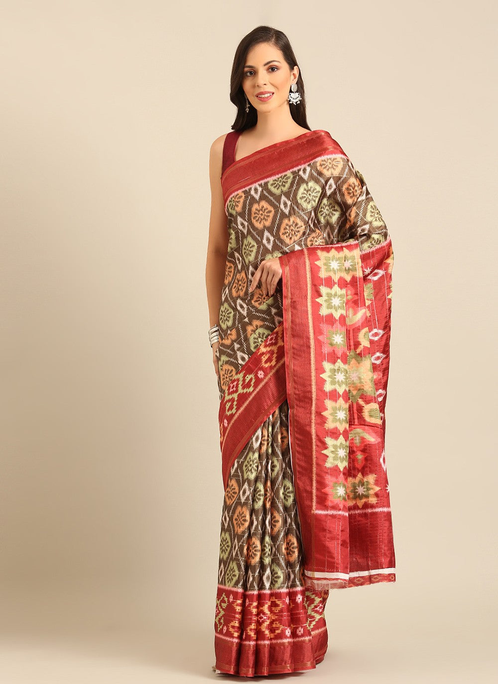Trendy Printed Cotton Saree - S7968