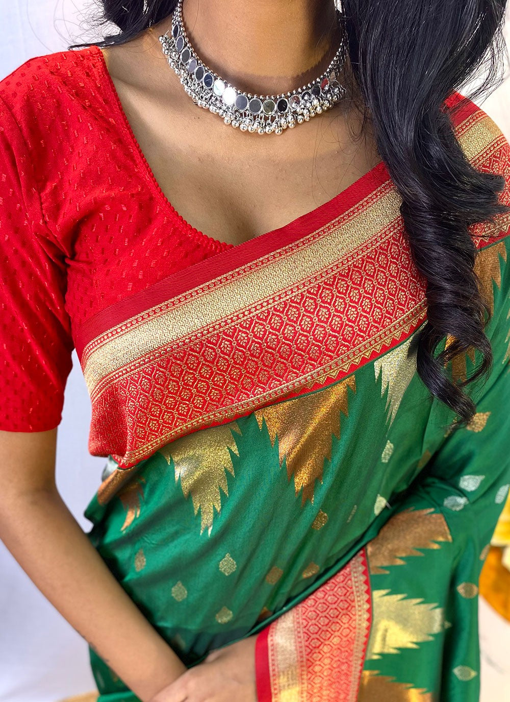 Traditional Printed Silk Saree - S8330