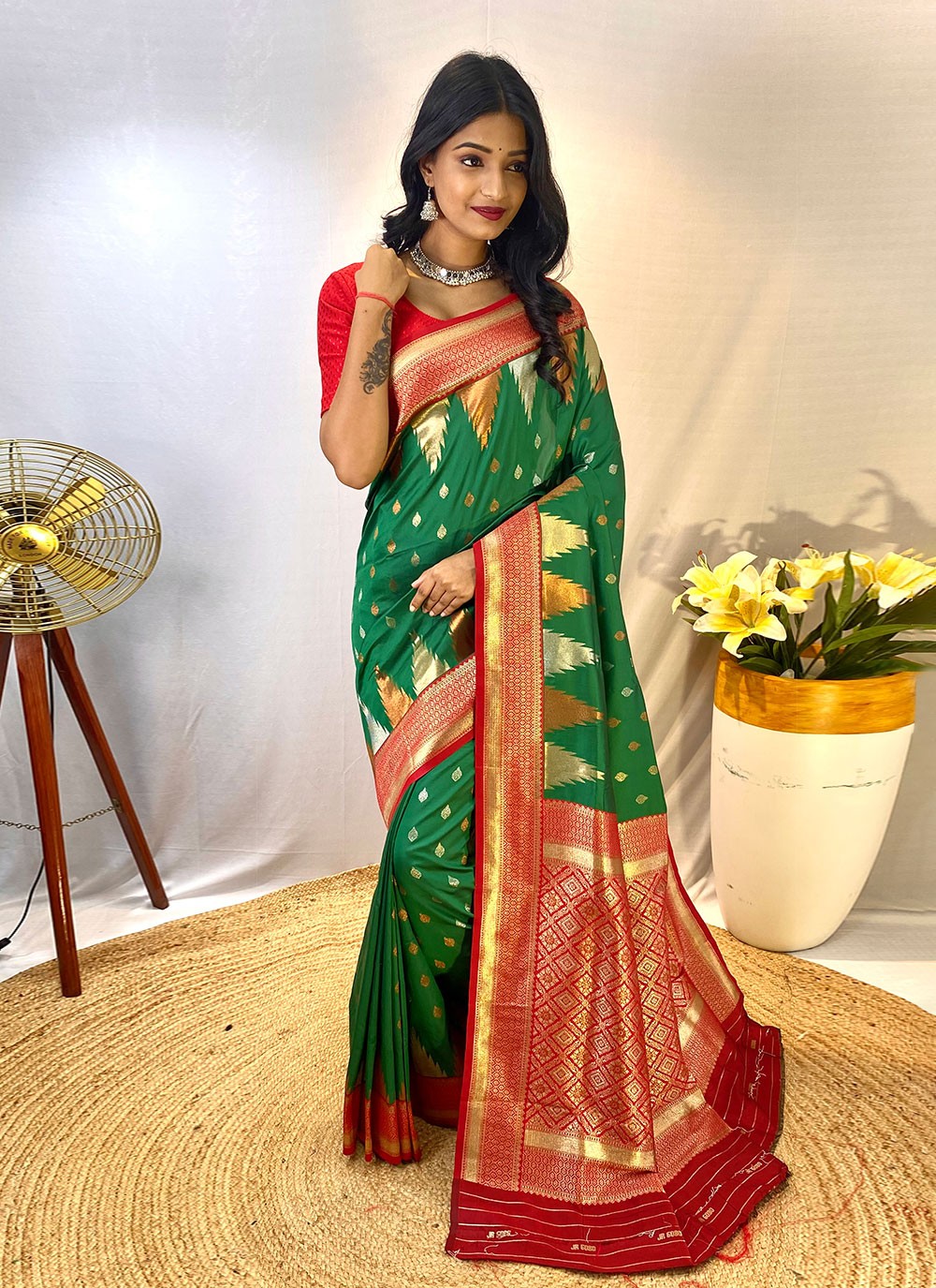 Traditional Printed Silk Saree - S8330