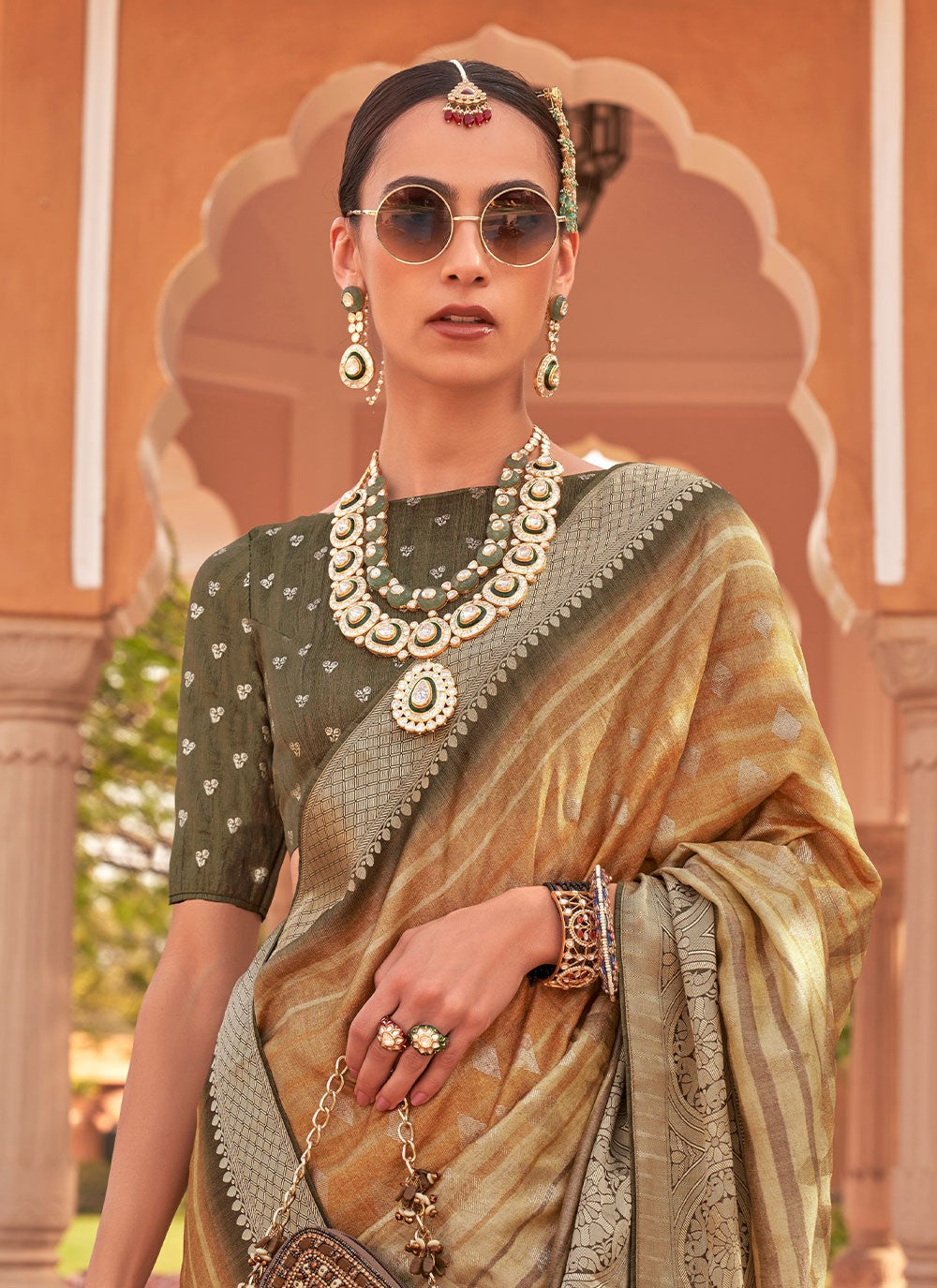 Traditional Digital Print Silk Saree - S2951