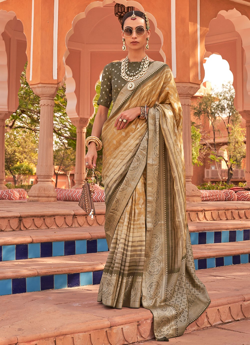 Traditional Digital Print Silk Saree - S2951