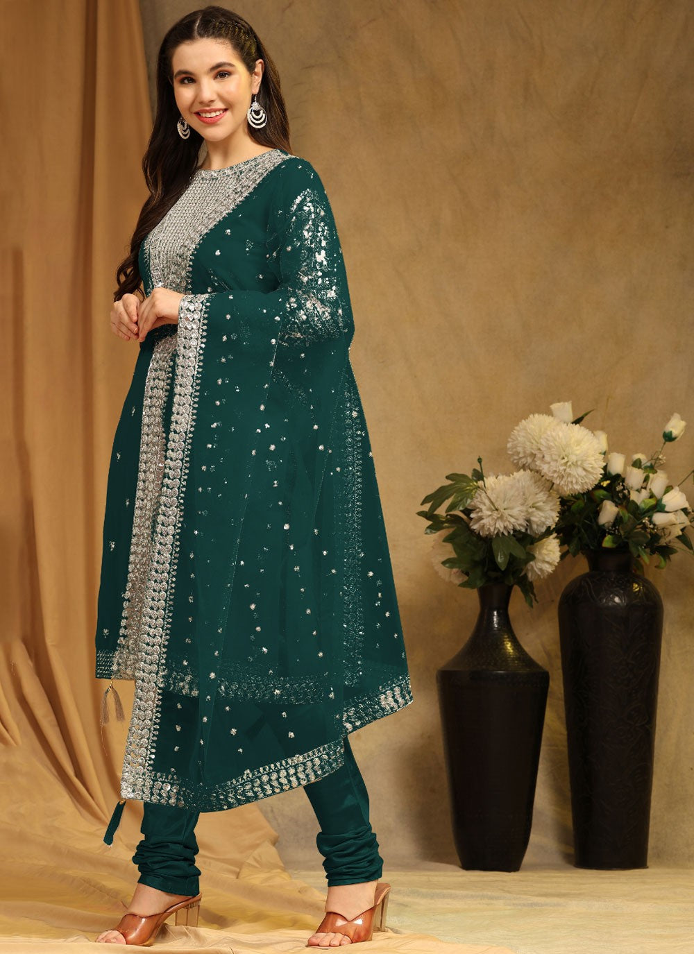 Faux Georgette Salwar Suit - T1633