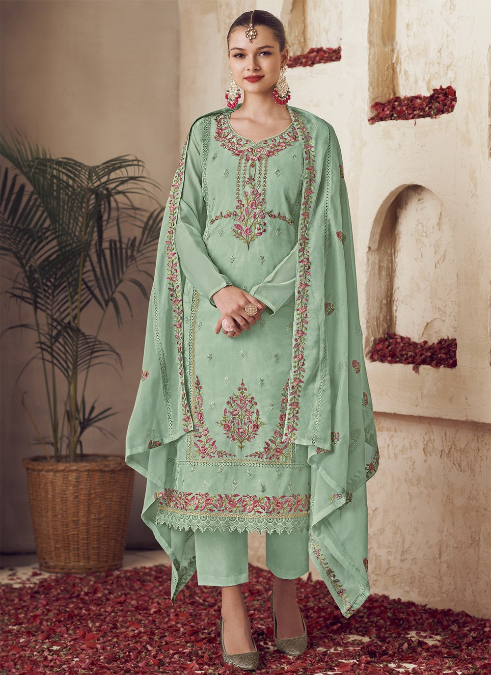Organza Salwar Suit - T1319