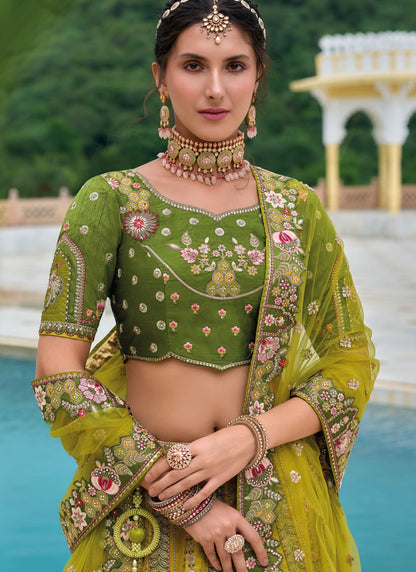 Embroidered Silk A - Line Lehenga - L2813