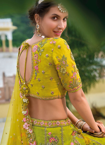 Embroidered Silk A - Line Lehenga - L2813