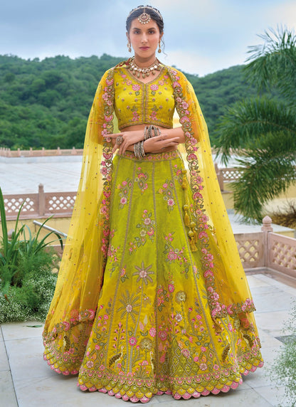Embroidered Silk A - Line Lehenga - L2813