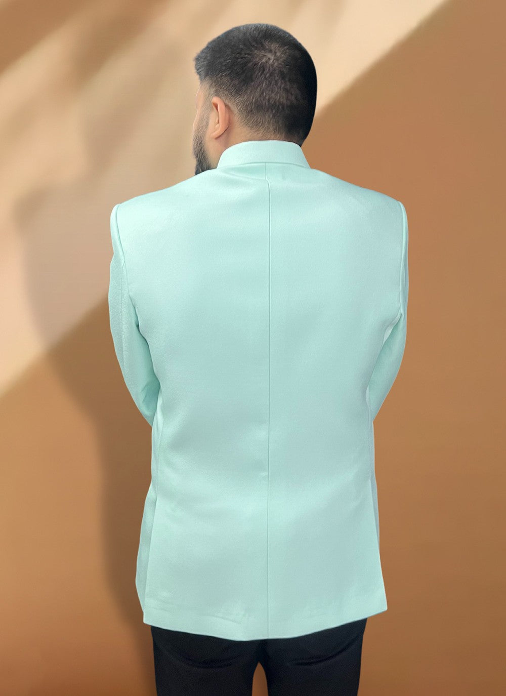 Fancy Work Rayon Green Coats & Blazers - M5578