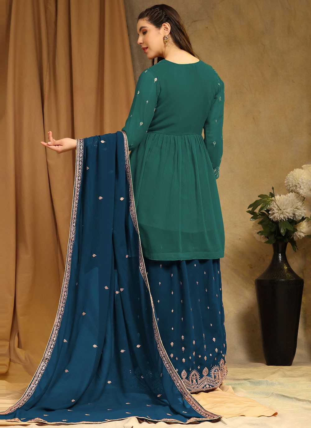 Faux Georgette Salwar Suit - T1608