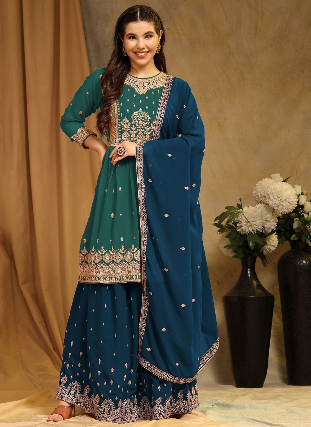 Faux Georgette Salwar Suit - T1608