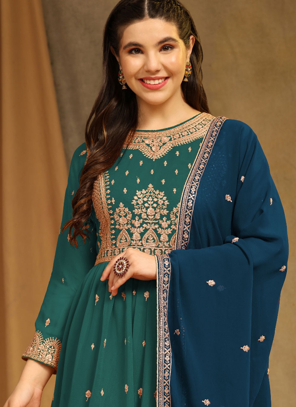 Faux Georgette Salwar Suit - T1608