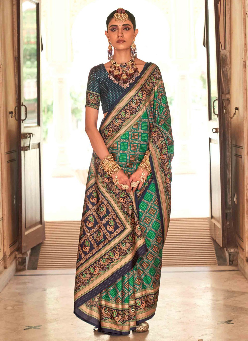 Classic Printed Silk Saree - S3851