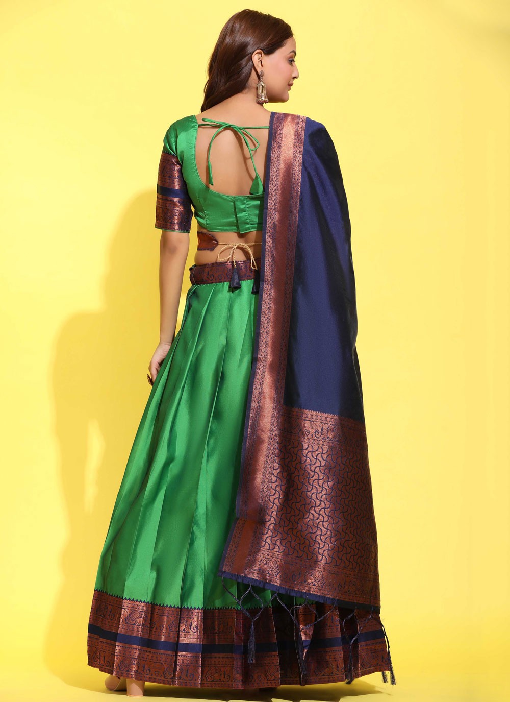 Woven Silk A - Line Lehenga - L2491
