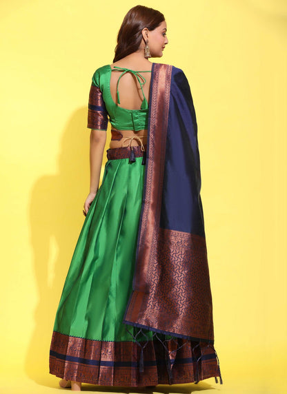 Woven Silk A - Line Lehenga - L2491