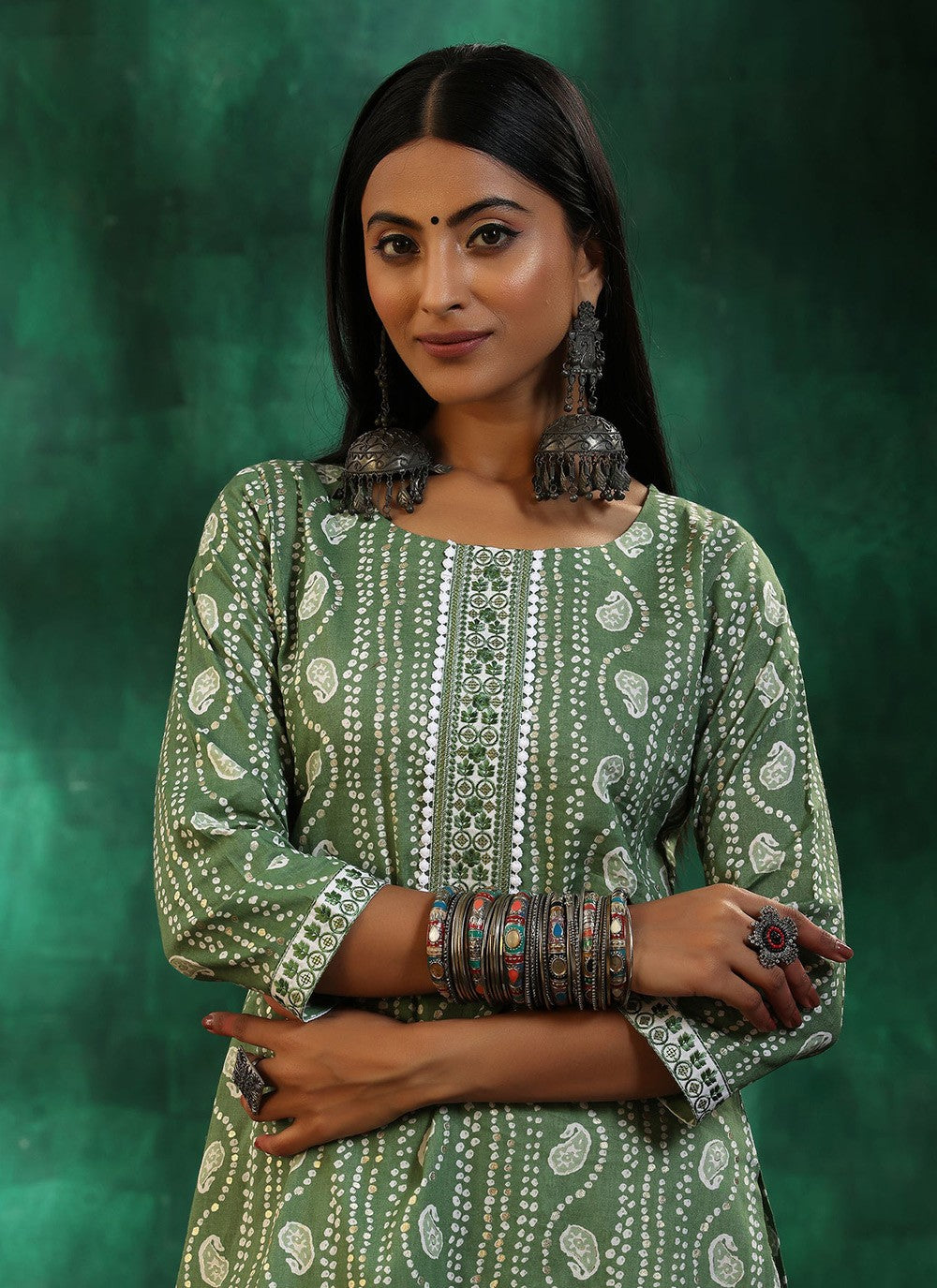 Archive Printed 316529 Green T6753