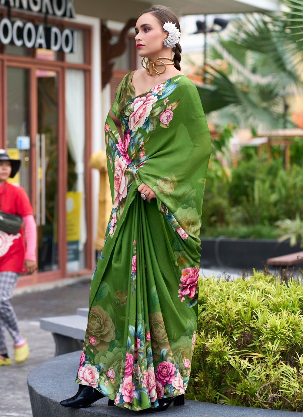 Classic Printed Georgette Saree - S8824