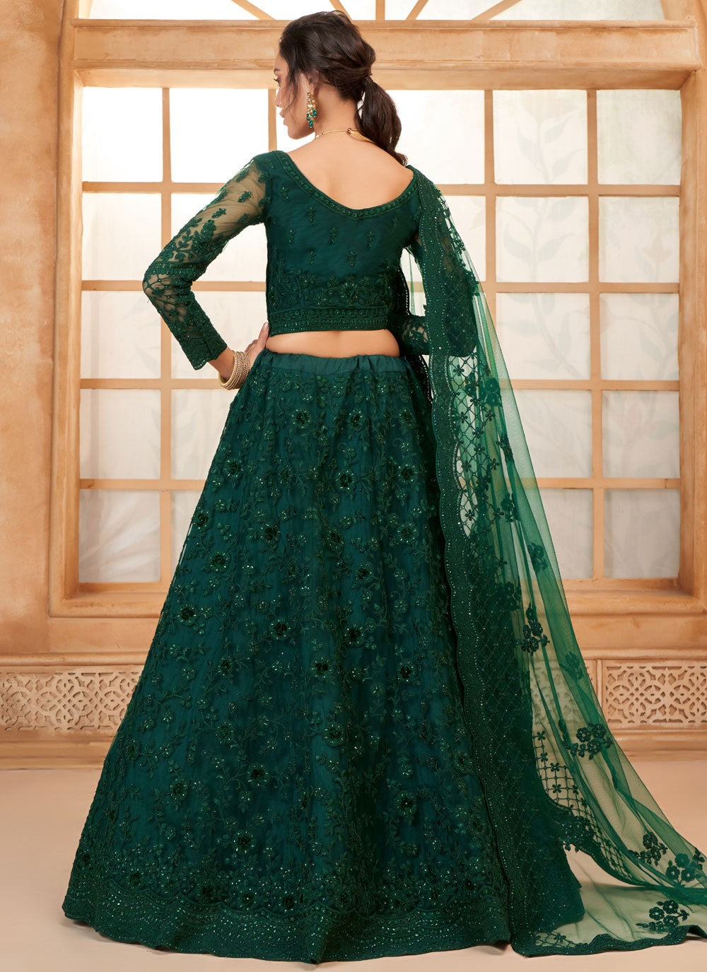 Cord Net A - Line Lehenga - L2728