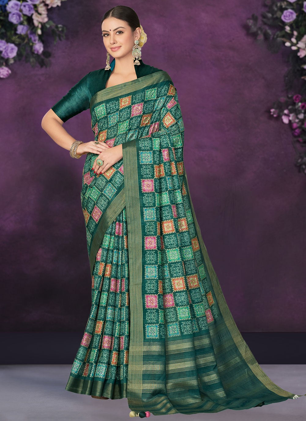 Classic Embroidered Tussar Silk Saree - S9296