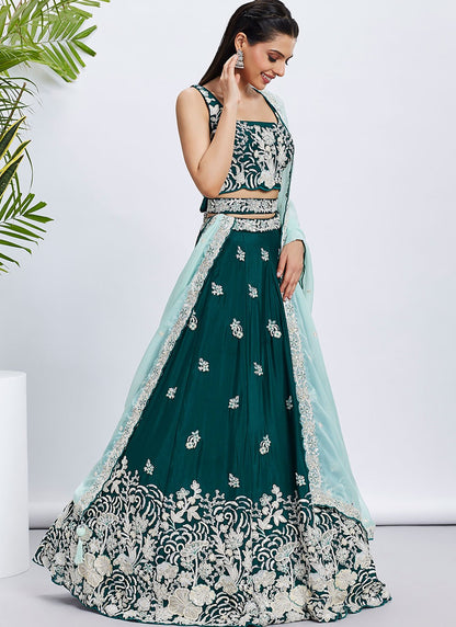 Embroidered Georgette A - Line Lehenga - L2065