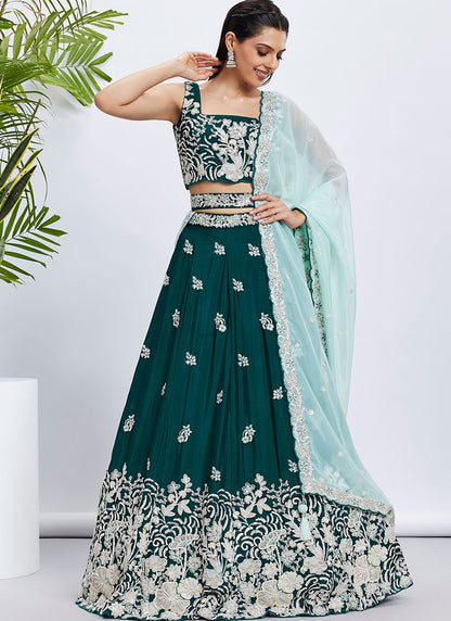 Embroidered Georgette A - Line Lehenga - L2065